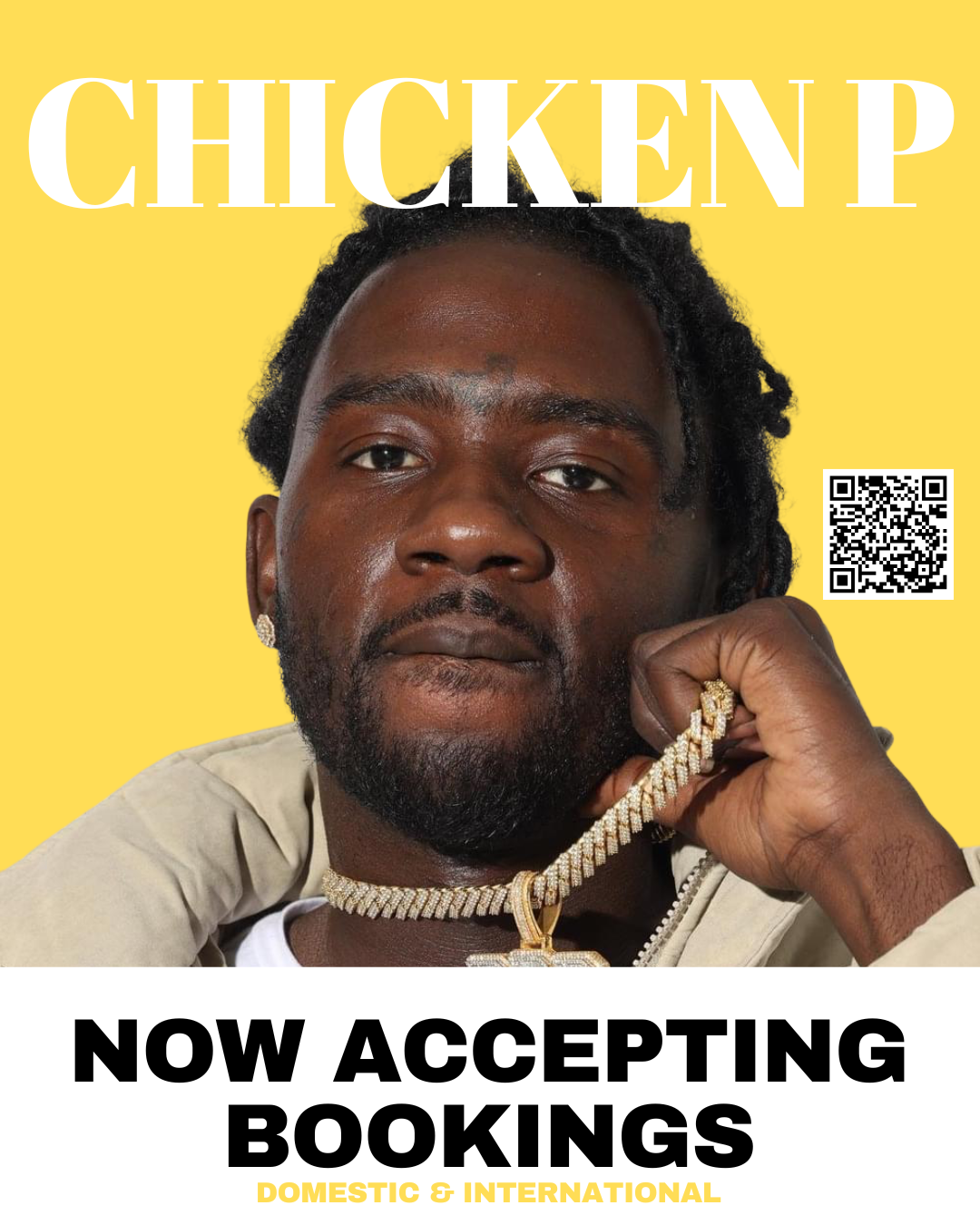 CHICKEN P NOW ACCEPTING BOOKINGS